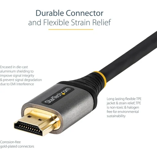 Imagen 7 de Cable HDMI M/M v2.0 4K 60Hz UHD c/Ethernet HighSpeed Premium Certif 1mt StarTech