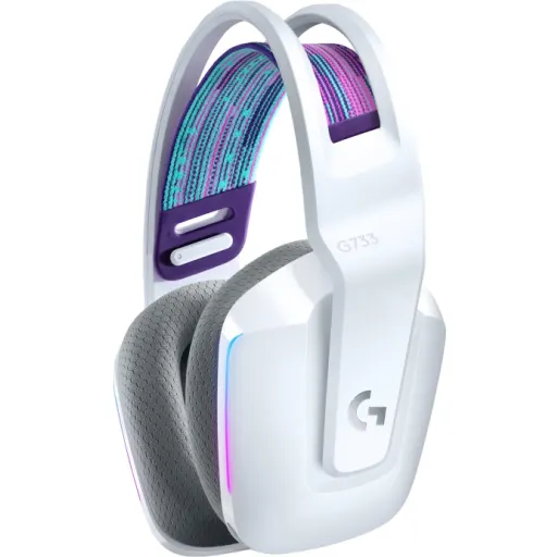 Imagen 5 de Audífonos Gamer Inalámbricos Logitech G733 Lightspeed RGB Dongle USB Color Blanc