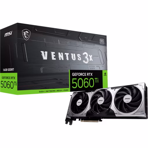 Imagen 0 de MSI GeForce RTX 5060 Ti 16G VENTUS 3X OC [G506T-16V3C]