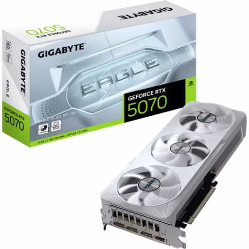 Imagen 0 de Gigabyte GeForce RTX 5070 EAGLE OC ICE SFF 12G [GV-N5070EAGLEOC ICE-12GD]