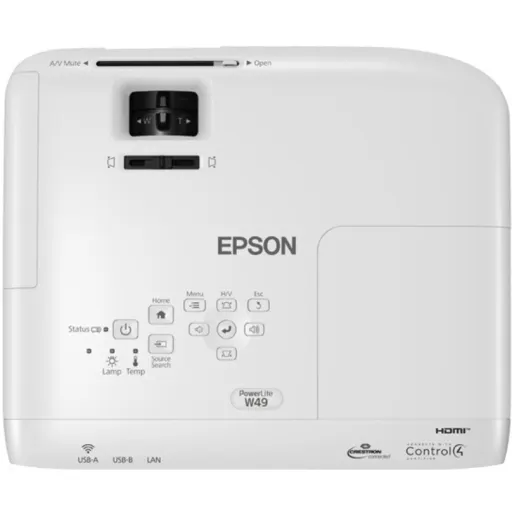 Imagen 1 de Proyector Epson PowerLite W49, 3800LUMENES LAN 2*HDMI RCA RS-232C USB-A/B 3*VGA