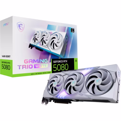 Imagen 0 de MSI GeForce RTX 5080 16G GAMING TRIO OC WHITE [RTX 5080 16G GAMING TRIO OC WHITE]