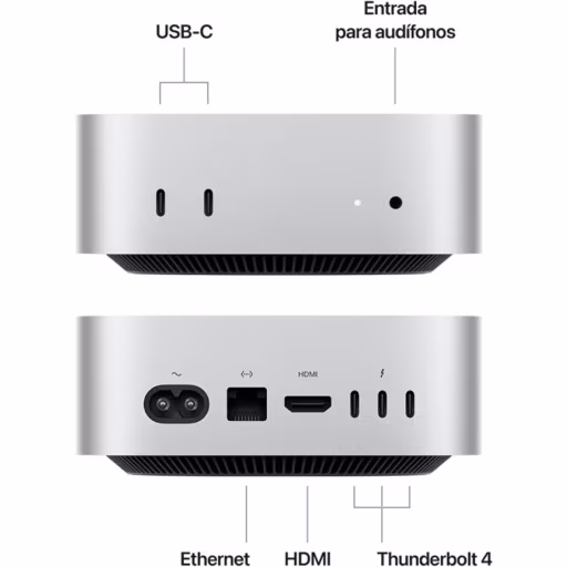 Imagen 7 de MU9D3CI/A Mac mini M4 10C/ GPU 10C/ 16GB RAM/ 256GB