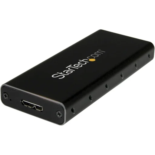 Imagen 0 de Cofre Porta SSD mSATA StarTech USB 3.1 (10Gbps) de aluminio Color Negro
