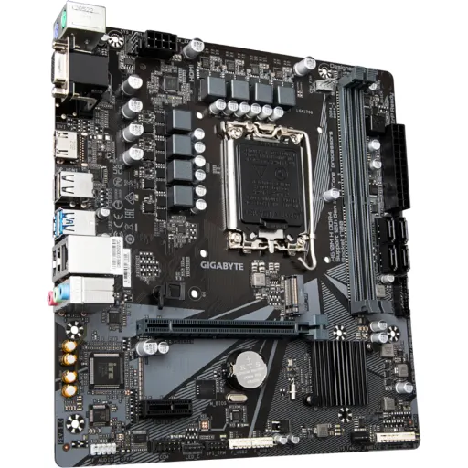 Imagen 0 de Gigabyte - H610 - Motherboard - Micro ATX - LGA1700 Socket - Intel H610 - para Celeron / para Core i9 / para Core i7 / para Core i5 / para Core i3 - Intel HD Graphics - None