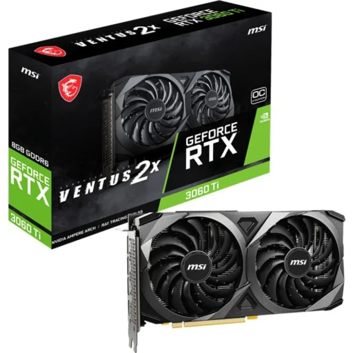 Imagen 0 de Tarjeta de Video MSI GF-RTX 3060 Ti VENTUS 2X 8G OCV1 LHR 8GB GDDR6 3*DP HDMI