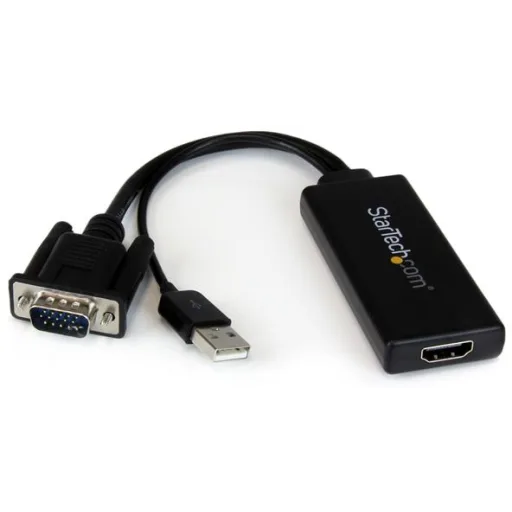 Imagen 0 de Adaptador VGA a HDMI con audio y alimentación USB