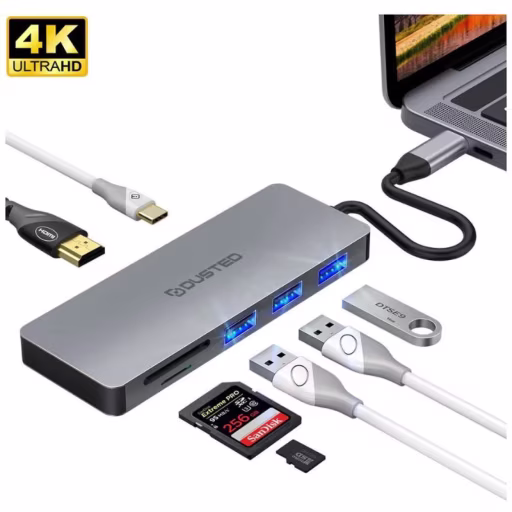 Imagen 3 de HUB USB-C multipuerto USB-A, micro SD/SD, HDMI, PD Dusted