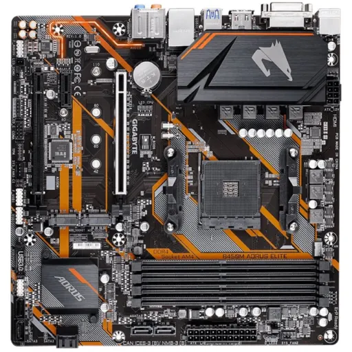 Imagen 1 de Gigabyte - B450M AORUS ELITE - Motherboard - Micro ATX - Socket AM4 - AMD B450 - para Ryzen