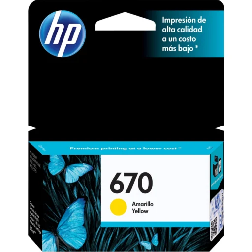 Imagen 7 de Cartridge HP 670 Amarillo Tinta para Imp Deskjet 3525/4615/4625/5525, 300Pág 50g