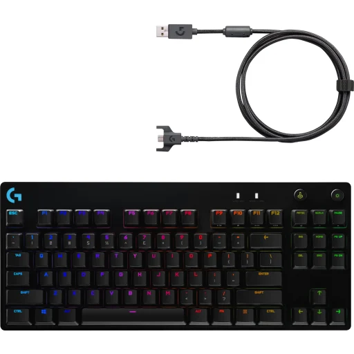 Imagen 12 de Teclado Gamer Alámbrico Logitech G Pro RGB Mecánico Switch GX Blue Color Negro