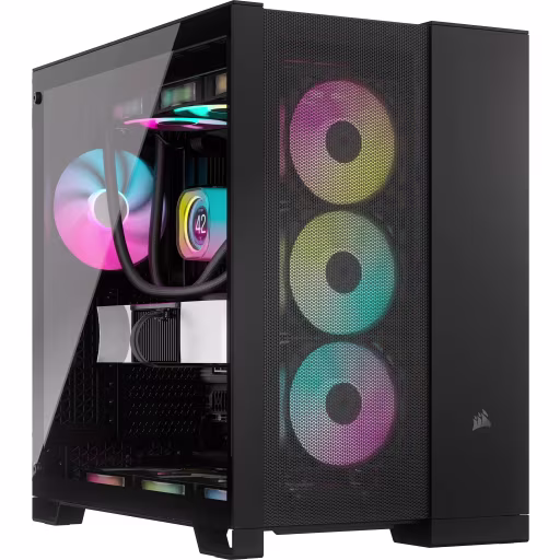Imagen 0 de Gabinete Gamer Corsair 6500D Airflow,Torre USB3.2 4*A/1*C Vidrio Temp. ATX Black