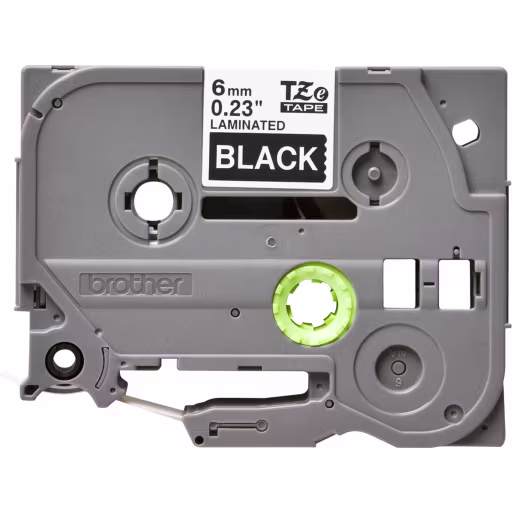 Imagen 1 de TZE 315 6mm Black on white tape