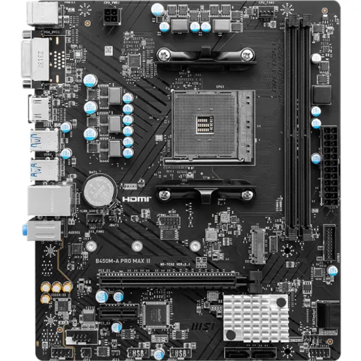 Imagen 1 de Tarjeta Madre MSI B450M-A PRO MAX II AMD AM4 2*DDR4 M.2 DVI-D HDMI 4*USB3.2