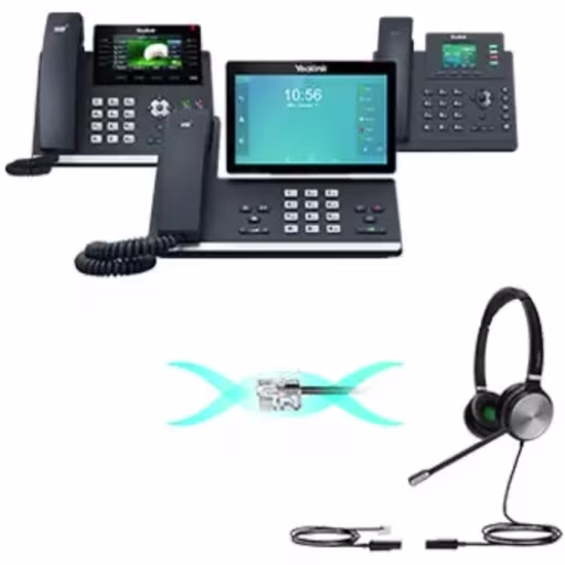 Imagen 1 de Audífonos Alámbrico Tealink binaural conector RJ9 y QD, cancelacion de ruido
