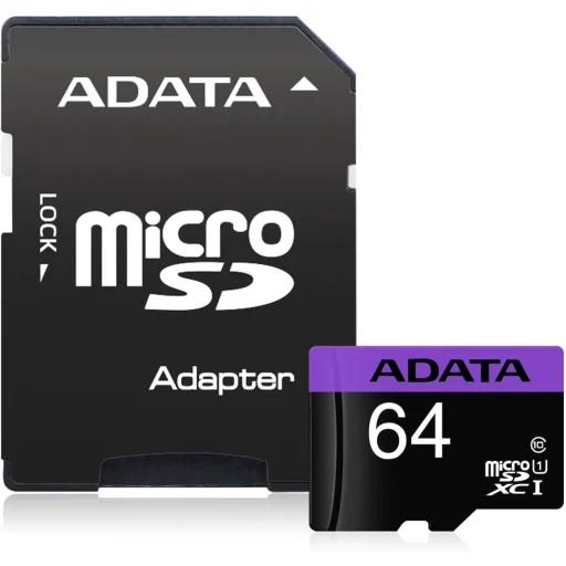Imagen 0 de Adata Premier microSDXC 64 GB UHS-I (Class 10 / Speed Class 1) (AUSDX64GUICL10-RA1)