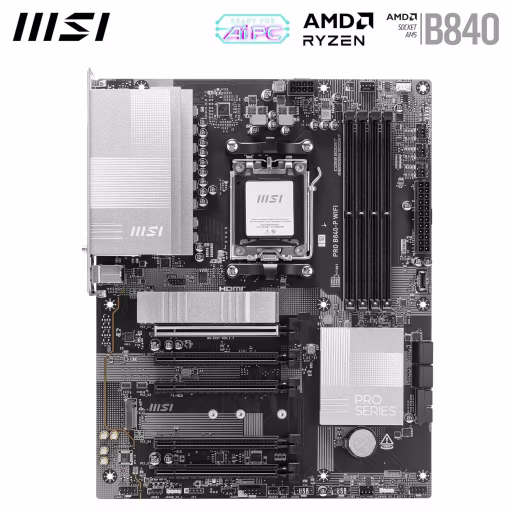 Imagen 6 de Tarjeta Madre MSI PRO B840-P WIFI Socket AM5 4*DDR5 HDMI 5*PCIe 2*M2 LAN WIFI 7 