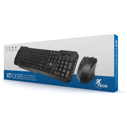 tecnomas.cl Kit Teclado Mouse Gamer Inalambrico XTech XTK 309S USB