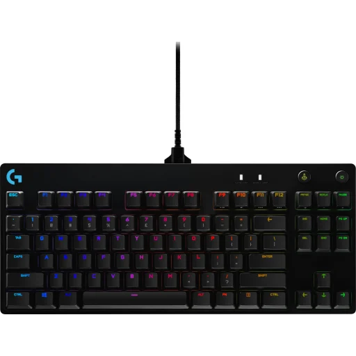Imagen 7 de Teclado Gamer Alámbrico Logitech G Pro RGB Mecánico Switch GX Blue Color Negro