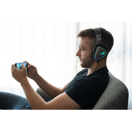 Imagen 8 de Audífonos Gamer Asus ROG Delta, RGB Micrófono Boom USB-C Color Negro