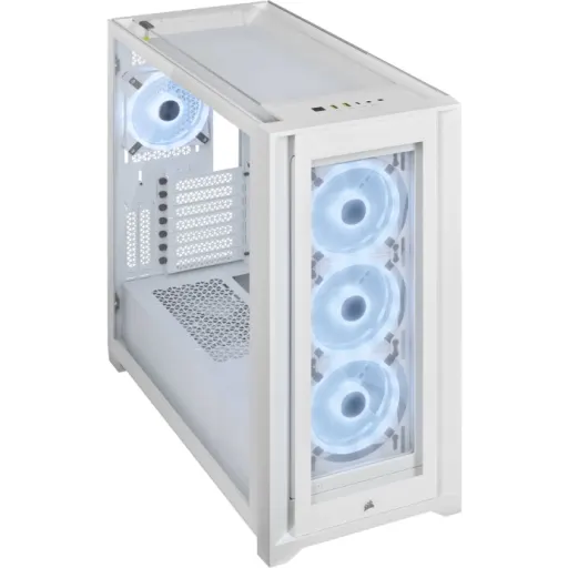 Imagen 9 de Gabinete Corsair iCUE 5000X RGB QL MidTower Ventana Cristal USB-C 2*USB3.0 Blanc