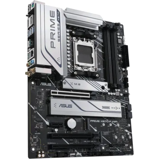 Imagen 2 de Tarjeta Madre Asus PRIME X670 P WIFI AMD AM5 4*DDR5 M.2 SATA3 LAN HDMI USB3.2