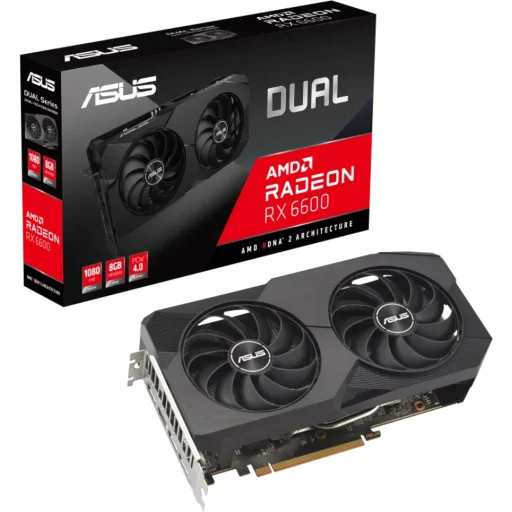 Tarjeta de Video Asus Dual Radeon RX 6600 V2 8GB GDDR6 PCIe 4.0 3*DP HDMI ATX