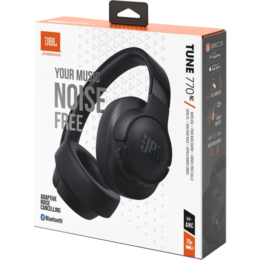 Imagen 10 de Audífonos JBL Tune 770NC Cancelación de Ruido Bluetooth Over Ear Negro