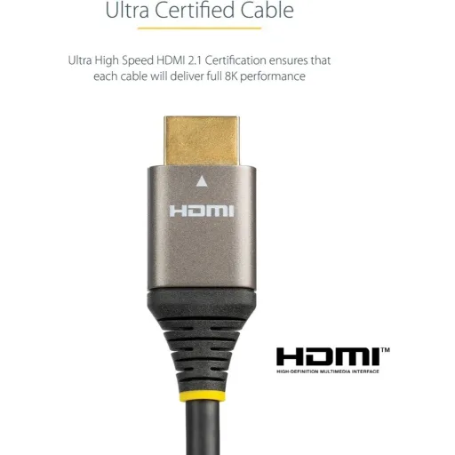 Imagen 3 de 3ft 1m Certified HDMI 2.1 Cable - 8K/4K