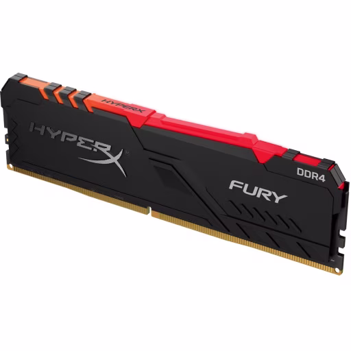 Imagen 0 de Memoria RAM 8GB DDR4 3200MHz DIMM CL16 Non-ECC 1.35V 288p - Hyperx Fury Black