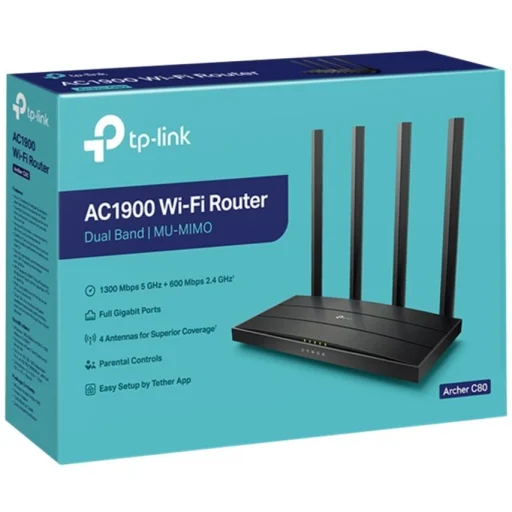 Imagen 1 de Router TP-Link Archer C80 AC1900 Dual-Band Wi-Fi Router Speed 600