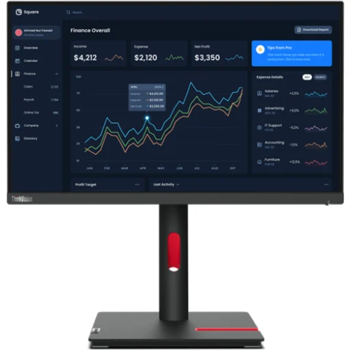 Imagen 2 de Monitor Lenovo ThinkVision T22i-30  21.5" FHD 1980*1080 IPS DP HDMI VGA USB 60Hz