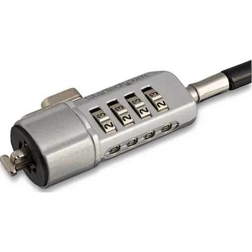 Imagen 1 de Cable de Seguridad StarTech Candado combinacion 4 Digitos 1.8 mt PC/Laptop Negro