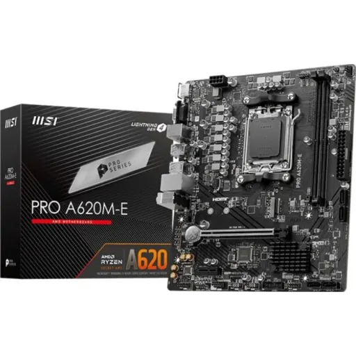 Imagen 0 de Tarjeta Madre MSI PRO A620M-E AMD R7000 Series 2*DDR5 M.2 HDMI VGA USB3.2 PS2 