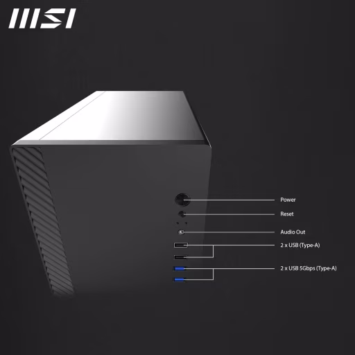Imagen 4 de Gabinete MSI PRO SHIELD M100P, Torre Media 2*USB3.0/2.0 Sin fuente Color negro