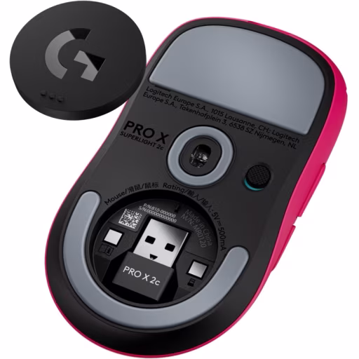 Imagen 6 de Mouse Inalámbrico Gamer Logitech Pro X SuperLigth 2C SenHero 2 LIGTHFORCE Rosado