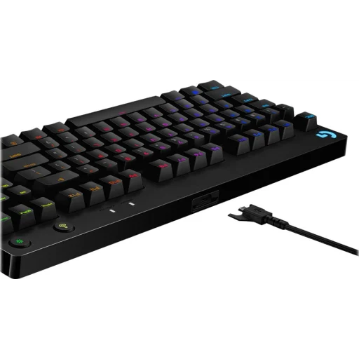 Imagen 29 de Teclado Gamer Alámbrico Logitech G Pro RGB Mecánico Switch GX Blue Color Negro