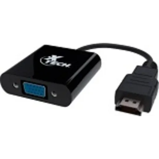 Imagen 0 de Adaptador HDMI a VGA M/H para video HD1080P 32AWG Color negro - Xtech XTC-363