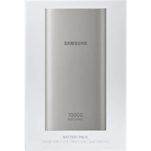 Imagen 0 de Batería Externa Samsung 10.000mAh Quick Charge Micro USB Plateada 2*USB