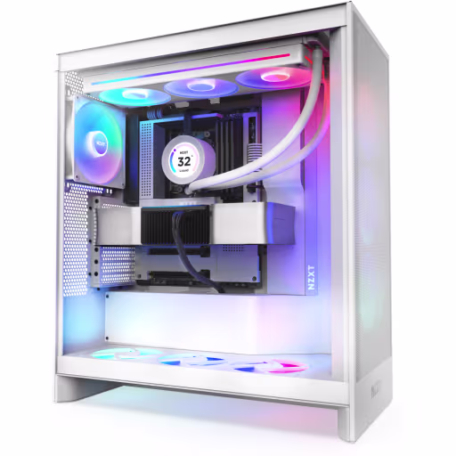 Imagen 0 de NZXT H7 Flow RGB - White (CM-H72FW-R1)