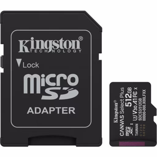 Kingston - Flash memory card - microSDHC - 512GB microSDXC Canvas Select
