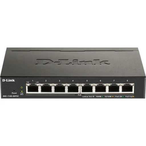 Imagen 0 de DGS-1100-08PV2 8-ports Gigabit PoE Support Easy Sm