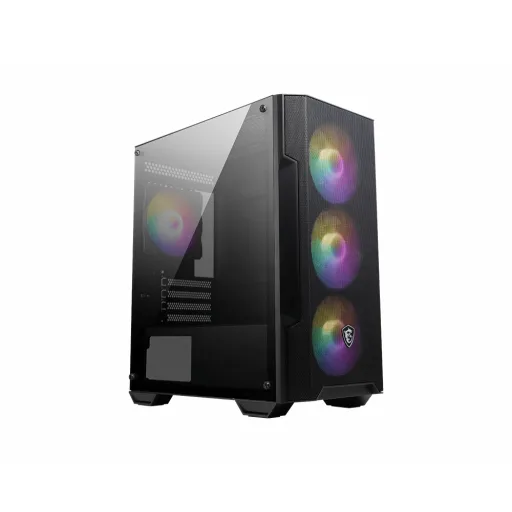 Imagen 0 de Gabinete Gamer MSI MAG FORGE M100A Panel Acrilico USB/USB3.2 Jck/Aud mATX Negro
