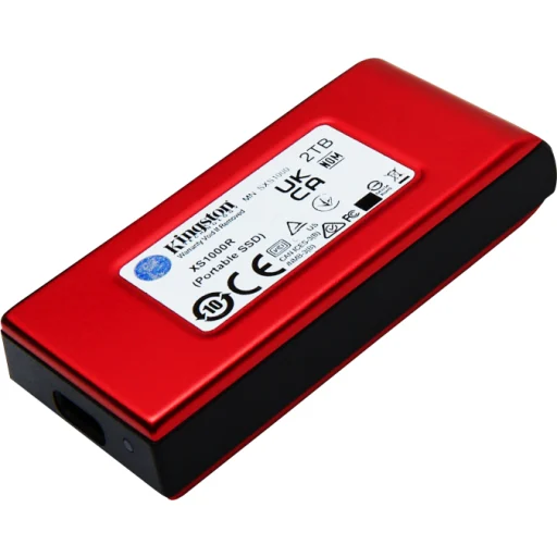 Imagen 3 de Unidad SSD Externo Kingston XS1000R 2TB USB 3.2 gen2 Rojo Lec1000MBs Esc1000MBs