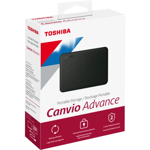 Imagen 3 de Disco Duro Externo Toshiba Canvio Advance 2TB 2.5" USB 3.0 5400RPM Color blanco 