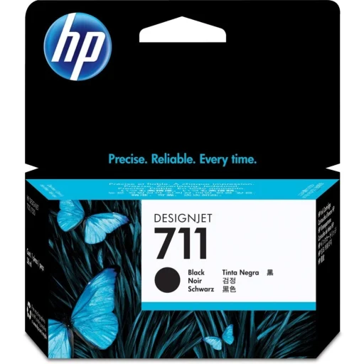 Cartridge HP 711 Negro para Impresoras Plotter DesignJet T120/T130/T520, 38ml