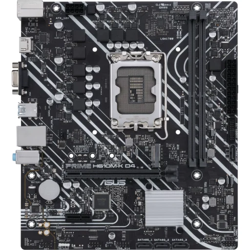Imagen 1 de Tarjeta Madre Asus PRIME H610M-K D4 LGA1700 13°G M.2 2*DDR4 HDMI VGA PS2 USB3.2
