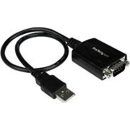 Imagen 1 de Adaptador USB 2.0 Tipo-A a Serial DB9 RS232 M/M 1ft 0.3mt Negro - StarTech