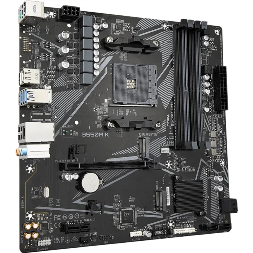 Imagen 2 de Tarjeta Madre Gigabyte B550M K R1.0 AMD Skt AM4 microATX 4*DDR4 2*M.2 DP HDMI 