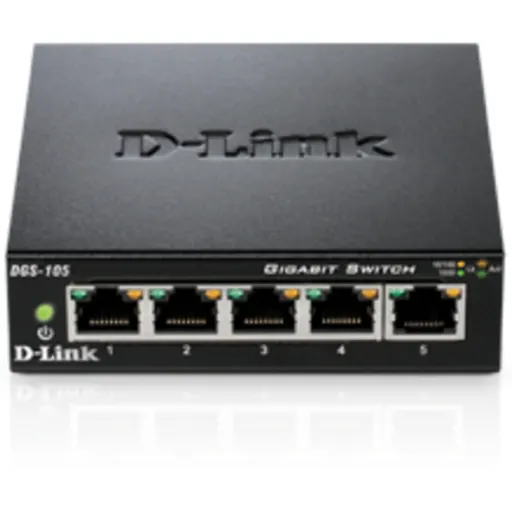Imagen 1 de Switch D-Link DGS-105, 5 Puertos 10/100/1000Mbps Ideal para Gaming, Streaming 4K